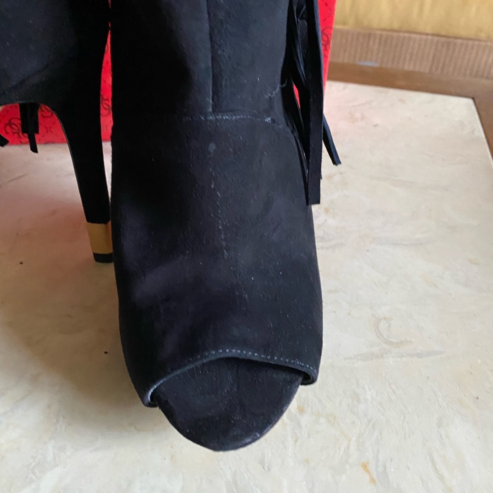 Guess Suede Bootie peep toe Heels - Picture 6 of 9